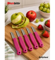 ByMyHand Pembe Meyve Bıçağı 6'lı Set