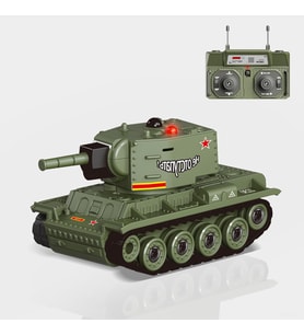 Toysturka Şarjlı Uzaktan Kumandalı Mini Tank 2.4 GHz - Kızılötesi Savaş Modu & Sesli Type-C Şarjlı 7
