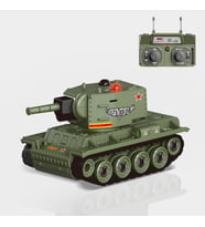 Toysturka Şarjlı Uzaktan Kumandalı Mini Tank 2.4 GHz - Kızılötesi Savaş Modu & Sesli Type-C Şarjlı 7