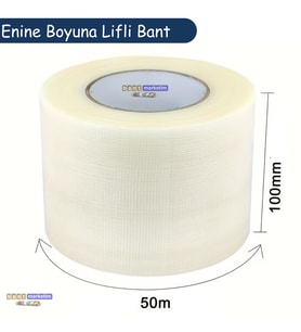 Yırtılmaya Karşı Dirençli, Yüksek Yapışma Gücü Enine Boyuna Lifli Bant 100mmx50mt