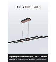 Cosmo Rose Gold Lineer LED Sarkıt Avize – Kumandalı Dim Edilebilir – Yukarı & Aşağı Işık