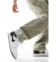 Nike Air Jordan 1 Low Gerçek Deri Erkek Spor Ayakkabısı (Beyaz)
