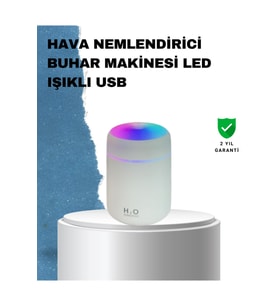 ABS Gövdeli 300ml USB Nemlendirici – Beyaz, Gri, Pembe Renk