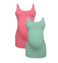 LuvmaBelly MYRA1004_1005 Hamile atlet seti (Yeşil-Pembe)