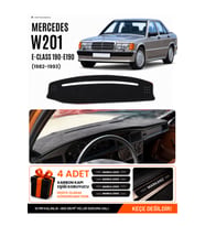 MERCEDES W201 E-CLASS 190-190E (1982-1993) Uyumlu Torpido Örtüsü Torpido Kılıfı - Siyah