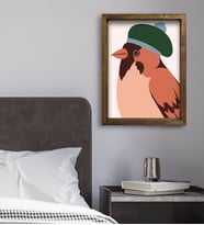 BK Gift Yatak Odası Konseptli Doğal Masif Ahşap Çerçeveli Tablo 45x65cm-110