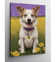 Kanvas Tablo Gülen Köpek
