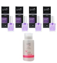 Kalyon Oje Kurutucu Sprey 17 Ml 4 Adet+Pompalı Aseton 200Ml (Krem)