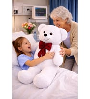 80 cm Büyük Peluş Oyuncak Ayı – Çocuk ve Yetişkinlere Uygun Hediyelik (Beyaz)
