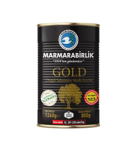 MarmaraBirlik Gold XL Salamura Teneke Zeytin 800 gr