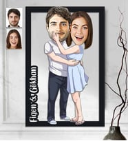 Kişiye Özel 3D  Ahşap Tablo Sevgili 30x40 -23