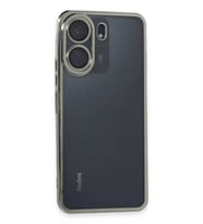 Durukar® Redmi 13C Kılıf Lensli Silikon - Gümüş