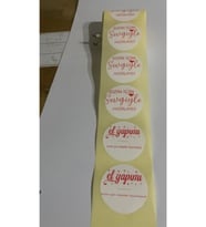 El Yapımı Yuvarlak Yapışkanlı Etiket 5x5 cm 100 adet