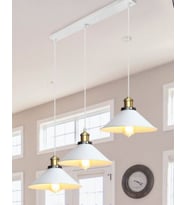 mylights  retro rustik  üçlü sarkıt sıralı avize  60 cm en masa üstü (Siyah)