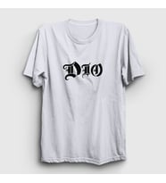 Presmono Unisex Beyaz Logo Ronnie James Dio T-Shirt 143157tt (Beyaz)
