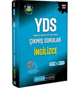 2025 YDS İngilizce Çıkmış Sorular Pegem Yayınları