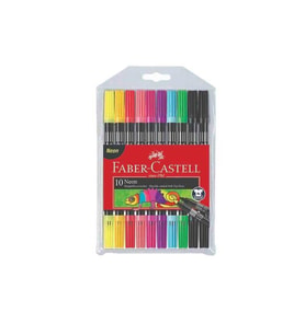 Faber-Castell Keçeli Kalem 10 Renk Neon Çift Taraflı