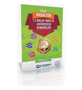 Gezegen Yayınları 8. Sınıf T.C İnkılap Tarihi Ve Atatürkçülük Madalyon 20'Li Deneme