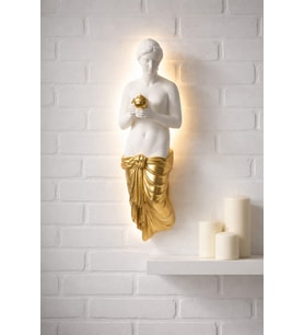 Led Aydınlatmalı 50 CM Büyük Boy Roma Kadını 3 Boyutlu Duvar Heykeli Antik Roma Yunan Heykel