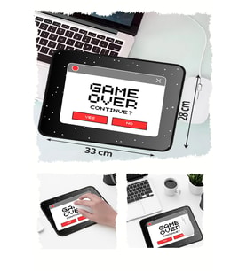 Game Over Tasarımlı 33x28 Cm Mousepad Kaymaz Taban Rahat Konforlu Mouse Pad