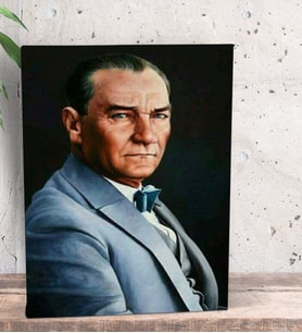 BK Gift Atatürk Temalı Dekoratif Mini Kanvas Tablo 15x20cm-3
