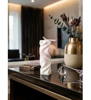 Mumelia Candles Sonsuz Döngü - Doğal Soya Dekoratif Mum - Beyaz