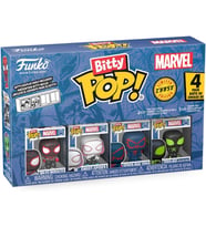 Funko Bitty Pop: Marvel - Spiderman - Miles Morales 4'Lü Paket Chase, Oyuncak Figür