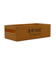 Suya Dayanıklı El Yapımı Marin Kayın Ahşap Organizer 30X15cm (Sarı)