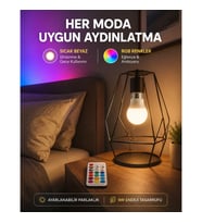 Mey İthalat® Kumanda Destekli Çok Renkli Akıllı LED Ampul Yeni Nesil
