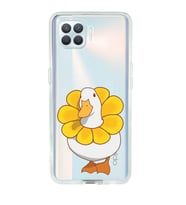 Oppo Reno 4 Lite Uyumlu Tatlı Ördek Desenli Şeffaf Telefon Kılıfı