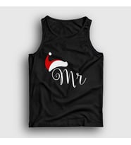 Presmono Unisex Siyah Mr Yeni Yıl Yılbaşı Atlet 270993tt