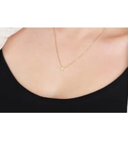 Glorria Gümüş 3 Boyutlu Minimalist K Harfi Kolye (Çok Renkli)
