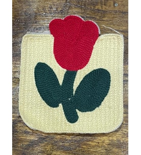 12X10 CM DOKUMA LALE GİYİM DİKİŞ AKSESUARI APLİKE