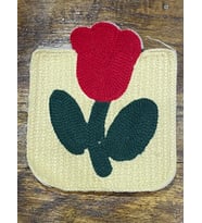 12X10 CM DOKUMA LALE GİYİM DİKİŞ AKSESUARI APLİKE