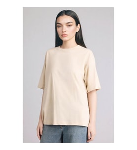 Defacto 26Y801003200 Bej Kadın T-Shirt C0099AX/BG757