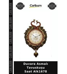 Özel Üretim Dekoratif Salon Duvar Saati Modern Ev Aksesuarı Duvara Asmalı Tavuskuşu Saat Alk1678