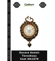 Özel Üretim Dekoratif Salon Duvar Saati Modern Ev Aksesuarı Duvara Asmalı Tavuskuşu Saat Alk1678