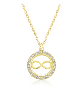 Gümüş Gold Minik Sonsuzluk Bayan Kolye