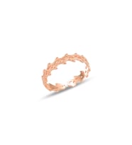 Gümüş rose ayarlamalı örgü yüzük SGTL11680ROSE