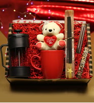 Bitki Çayı Demliği French Press & Kupa Bardak & Ayıcık Anahtarlık & Tüplü Filtre Kahve & Bitkisel Çay Tüpü & Tütsü Tabağı & Tütsü Hediye Seti