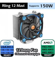 THERMALTAKE RIING SILENT CL-P022-AL12BU-A A4-1200P HAVA SOĞUTMALI İŞLEMCİ FANI
