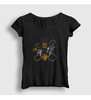 Presmono Kadın Siyah Scorpion Mortal Kombat T-Shirt 147409tt