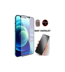 Iphone 14 Plus Mat Hayalet Gizli Privacy Tam Kaplayan Kırılmaz Cam Seramik Nano Ekran Koruyucu