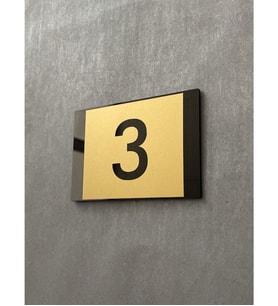 Minimal Gold Tasarım Apartman Numarası