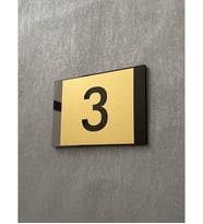 Minimal Gold Tasarım Apartman Numarası