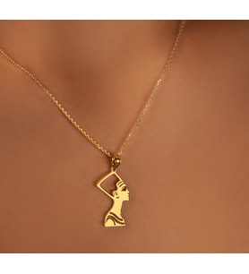Nefertiti 14 Ayar Altın Kolye