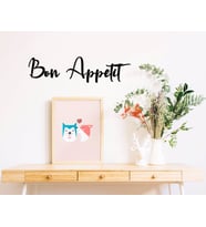 BK Home Bon Appetit Duvar Yazısı-1 (Siyah)