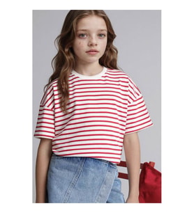 Defacto Relax Fıt Bisiklet Yaka Kırmızı Kız Çocuk T-Shirt D8581A8/RD79