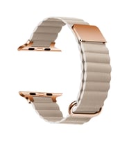 Lexroo Watch 7 41mm KRD-78 PU Deri Kordon Strap Kayış - Krem
