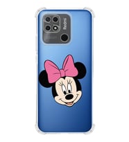Redmi 10c  Köşe Korumalı Antişok Kapak Minnie Mouse Tasarımlı Şeffaf  Kılıf